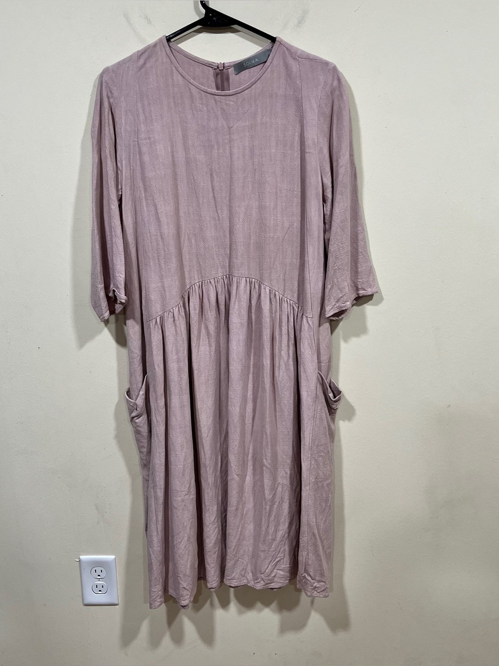 Solika dusty mauve pink Solika dress linen blend minimalist boho size XS women